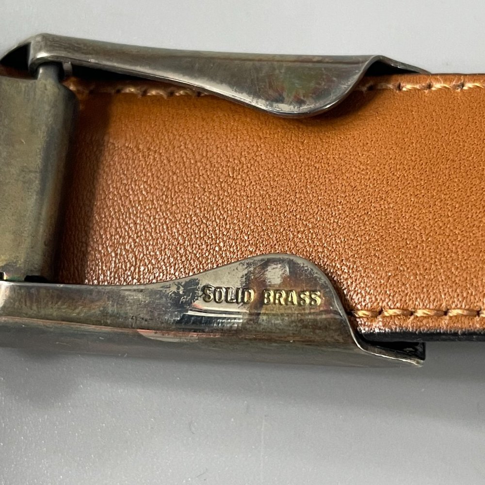 Vintage Okeechobee Handmade by Trafalgar Solid Brass Buckle, Size 38 - Picture 6 of 10